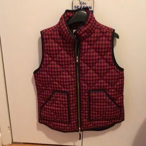 JCREW Plaid down vest